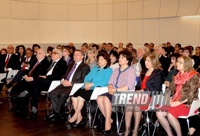 A presentation of the six-volume work of publicist-writer, Milli Majlis deputy Elmira Akhundova “Heydar Aliyev. Personality and Epoch”. Baku, Azerbaijan, Apr.18, 2013 