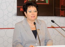 A presentation of the six-volume work of publicist-writer, Milli Majlis deputy Elmira Akhundova “Heydar Aliyev. Personality and Epoch”. Baku, Azerbaijan, Apr.18, 2013 