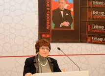 A presentation of the six-volume work of publicist-writer, Milli Majlis deputy Elmira Akhundova “Heydar Aliyev. Personality and Epoch”. Baku, Azerbaijan, Apr.18, 2013 