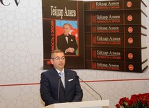 A presentation of the six-volume work of publicist-writer, Milli Majlis deputy Elmira Akhundova “Heydar Aliyev. Personality and Epoch”. Baku, Azerbaijan, Apr.18, 2013 