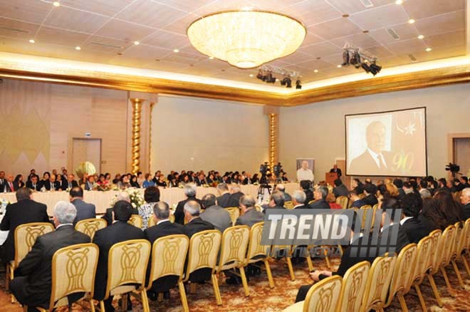 Presentation of the book "Heydar Aliyev's scientific heritage". Baku, Azerbaijan, Apr.24, 2013