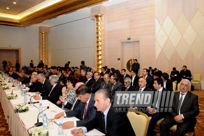 Presentation of the book "Heydar Aliyev's scientific heritage". Baku, Azerbaijan, Apr.24, 2013