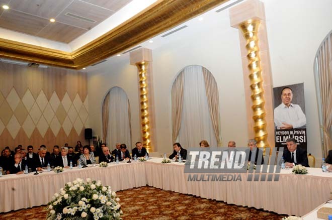 Presentation of the book "Heydar Aliyev's scientific heritage". Baku, Azerbaijan, Apr.24, 2013