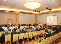 Presentation of the book "Heydar Aliyev's scientific heritage". Baku, Azerbaijan, Apr.24, 2013