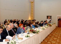 Presentation of the book "Heydar Aliyev's scientific heritage". Baku, Azerbaijan, Apr.24, 2013