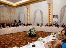 Presentation of the book "Heydar Aliyev's scientific heritage". Baku, Azerbaijan, Apr.24, 2013