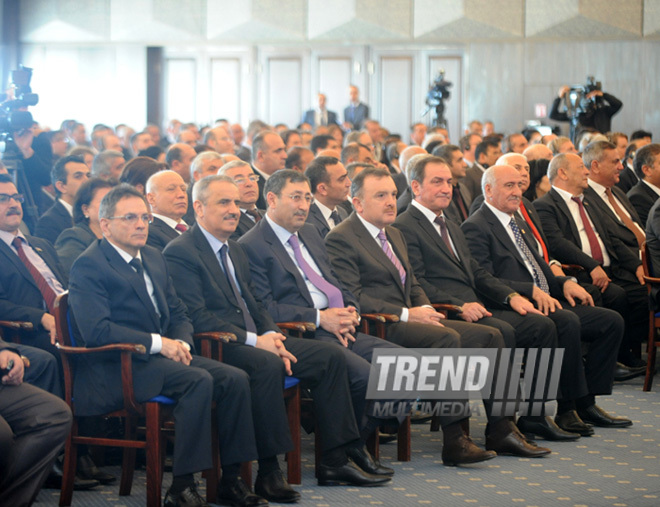 The conference entitled "Azerbaijan's national leader Heydar Aliyev's policy related to the Armenian-Azerbaijani Nagorno-Karabakh conflict, care for refugees and IDPs, and the role of Azerbaijan's government and international humanitarian organizations in solving their soicial problems". Baku, Azerbaijan, Apr.26, 2013