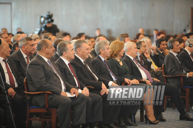 The conference entitled "Azerbaijan's national leader Heydar Aliyev's policy related to the Armenian-Azerbaijani Nagorno-Karabakh conflict, care for refugees and IDPs, and the role of Azerbaijan's government and international humanitarian organizations in solving their soicial problems". Baku, Azerbaijan, Apr.26, 2013