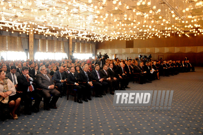 The conference entitled "Azerbaijan's national leader Heydar Aliyev's policy related to the Armenian-Azerbaijani Nagorno-Karabakh conflict, care for refugees and IDPs, and the role of Azerbaijan's government and international humanitarian organizations in solving their soicial problems". Baku, Azerbaijan, Apr.26, 2013