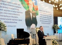 The conference entitled "Azerbaijan's national leader Heydar Aliyev's policy related to the Armenian-Azerbaijani Nagorno-Karabakh conflict, care for refugees and IDPs, and the role of Azerbaijan's government and international humanitarian organizations in solving their soicial problems". Baku, Azerbaijan, Apr.26, 2013