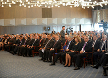 The conference entitled "Azerbaijan's national leader Heydar Aliyev's policy related to the Armenian-Azerbaijani Nagorno-Karabakh conflict, care for refugees and IDPs, and the role of Azerbaijan's government and international humanitarian organizations in solving their soicial problems". Baku, Azerbaijan, Apr.26, 2013