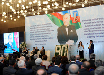 The conference entitled "Azerbaijan's national leader Heydar Aliyev's policy related to the Armenian-Azerbaijani Nagorno-Karabakh conflict, care for refugees and IDPs, and the role of Azerbaijan's government and international humanitarian organizations in solving their soicial problems". Baku, Azerbaijan, Apr.26, 2013