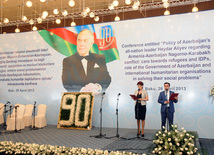 The conference entitled "Azerbaijan's national leader Heydar Aliyev's policy related to the Armenian-Azerbaijani Nagorno-Karabakh conflict, care for refugees and IDPs, and the role of Azerbaijan's government and international humanitarian organizations in solving their soicial problems". Baku, Azerbaijan, Apr.26, 2013