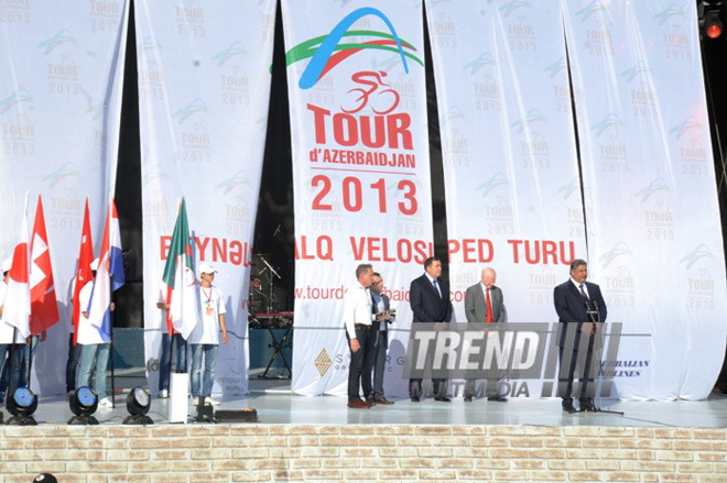 "Tour d'Azerbaidjan" beynəlxalq velosiped turunun açılış mərasimi. Bakı, Azərbaycan, 30 aprel 2013