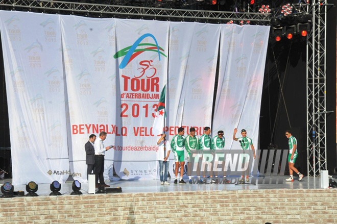 "Tour d'Azerbaidjan" beynəlxalq velosiped turunun açılış mərasimi. Bakı, Azərbaycan, 30 aprel 2013