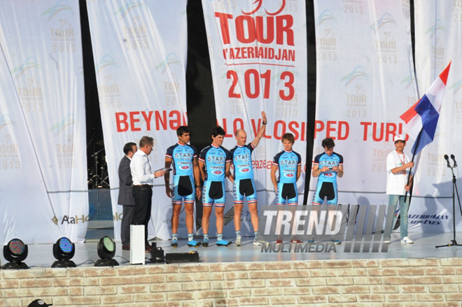 "Tour d'Azerbaidjan" beynəlxalq velosiped turunun açılış mərasimi. Bakı, Azərbaycan, 30 aprel 2013