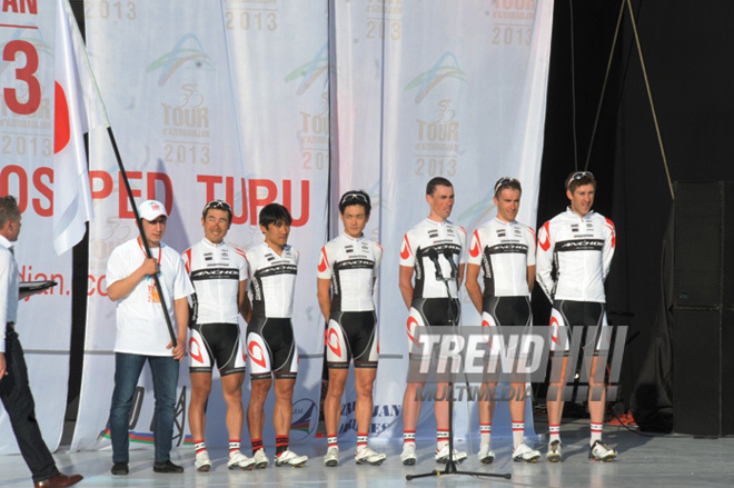 "Tour d'Azerbaidjan" beynəlxalq velosiped turunun açılış mərasimi. Bakı, Azərbaycan, 30 aprel 2013