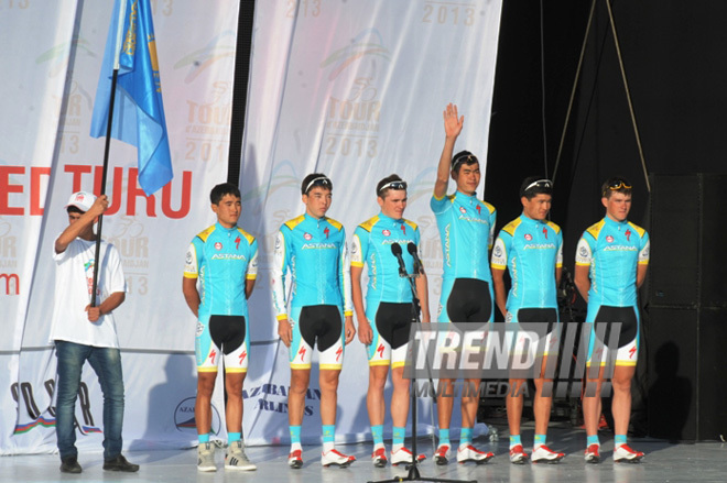 "Tour d'Azerbaidjan" beynəlxalq velosiped turunun açılış mərasimi. Bakı, Azərbaycan, 30 aprel 2013