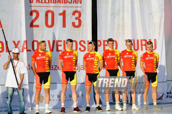 "Tour d'Azerbaidjan" beynəlxalq velosiped turunun açılış mərasimi. Bakı, Azərbaycan, 30 aprel 2013