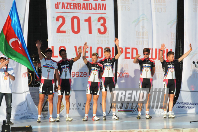 "Tour d'Azerbaidjan" beynəlxalq velosiped turunun açılış mərasimi. Bakı, Azərbaycan, 30 aprel 2013