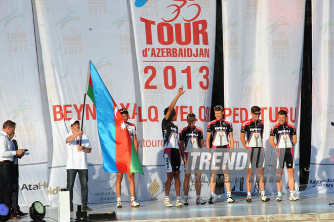 "Tour d'Azerbaidjan" beynəlxalq velosiped turunun açılış mərasimi. Bakı, Azərbaycan, 30 aprel 2013