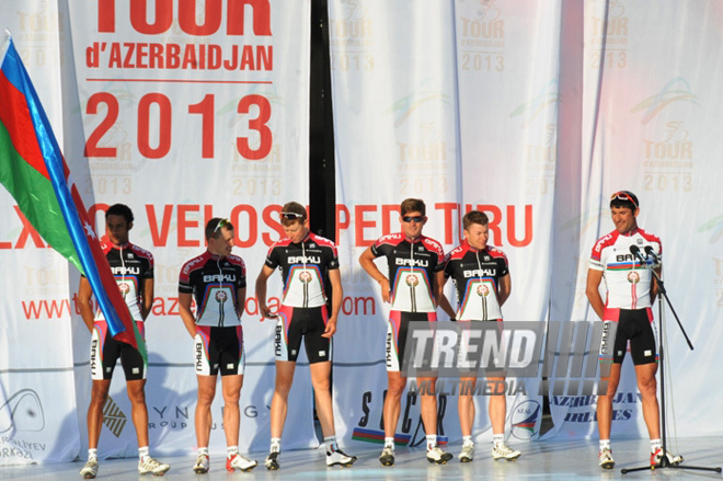 "Tour d'Azerbaidjan" beynəlxalq velosiped turunun açılış mərasimi. Bakı, Azərbaycan, 30 aprel 2013