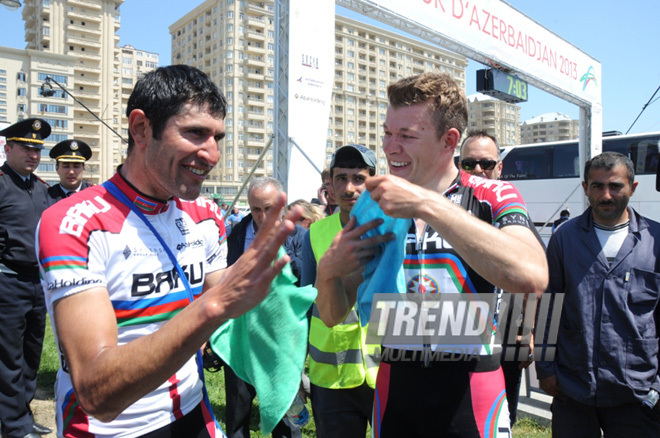 The first Azerbaijani professional cycling team "Synergy Baku Cycling Project" has completed its minimum task in the Tour d'Azerbaidjan international cycle tour. Baku, Azerbaijan, May 01, 2013