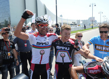 The first Azerbaijani professional cycling team "Synergy Baku Cycling Project" has completed its minimum task in the Tour d'Azerbaidjan international cycle tour. Baku, Azerbaijan, May 01, 2013