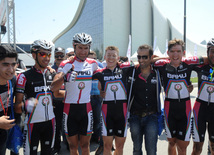 The first Azerbaijani professional cycling team "Synergy Baku Cycling Project" has completed its minimum task in the Tour d'Azerbaidjan international cycle tour. Baku, Azerbaijan, May 01, 2013