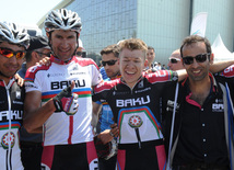 The first Azerbaijani professional cycling team "Synergy Baku Cycling Project" has completed its minimum task in the Tour d'Azerbaidjan international cycle tour. Baku, Azerbaijan, May 01, 2013