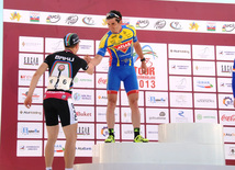 Azerbaijani team member wins 1st stage of international cycling race. Baku, Azerbaijan, May 01, 2013