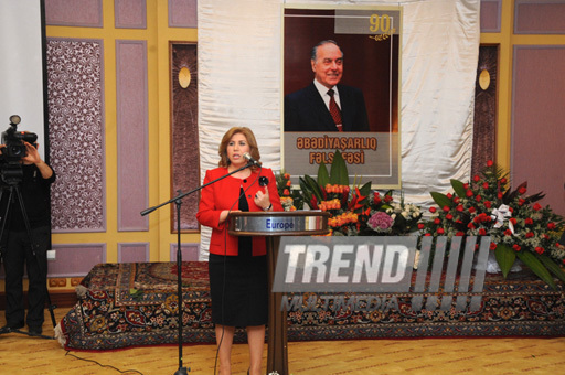 Presentation of the book 'Eternal life philosophy' dedicated to the national leader Heydar Aliyev. Baku, Azerbaijan, May 02, 2013