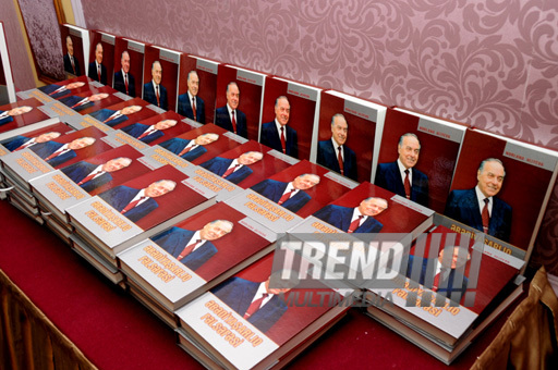 Presentation of the book 'Eternal life philosophy' dedicated to the national leader Heydar Aliyev. Baku, Azerbaijan, May 02, 2013