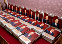 Presentation of the book 'Eternal life philosophy' dedicated to the national leader Heydar Aliyev. Baku, Azerbaijan, May 02, 2013