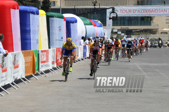 Завершился пятый-заключительный этап международного велотура Tour d`Azerbaidjan, посвященного 90-летнему юбилею общенационального лидера азербайджанского народа Гейдара Алиева. Баку, Азербайджан, 05 мая 2013 г.