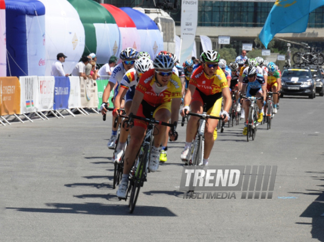 Завершился пятый-заключительный этап международного велотура Tour d`Azerbaidjan, посвященного 90-летнему юбилею общенационального лидера азербайджанского народа Гейдара Алиева. Баку, Азербайджан, 05 мая 2013 г.