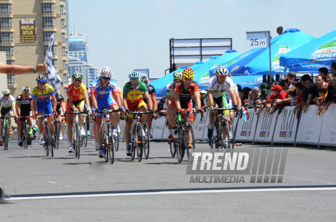 Завершился пятый-заключительный этап международного велотура Tour d`Azerbaidjan, посвященного 90-летнему юбилею общенационального лидера азербайджанского народа Гейдара Алиева. Баку, Азербайджан, 05 мая 2013 г.