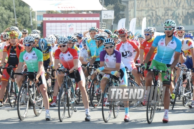 Ümummilli lider Heydər Əliyevin 90 illik yubileyinə həsr olunmuş "Tour d'Azerbaidjan" beynəlxalq velosiped turunun sonuncu - beşinci mərhələsinə start verilib. Bakı, Azərbaycan, 05 may 2013