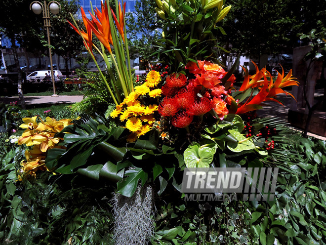 Flower festival in Baku. Baku, Azerbaijan, May 10, 2013