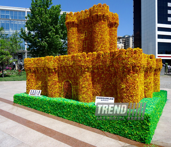 Flower festival in Baku. Baku, Azerbaijan, May 10, 2013