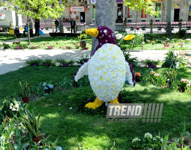 Flower festival in Baku. Baku, Azerbaijan, May 10, 2013