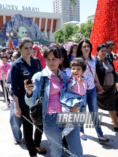 Flower festival in Baku. Baku, Azerbaijan, May 10, 2013