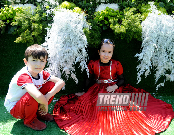 Flower festival in Baku. Baku, Azerbaijan, May 10, 2013