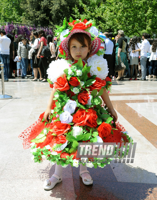 Flower festival in Baku. Baku, Azerbaijan, May 10, 2013