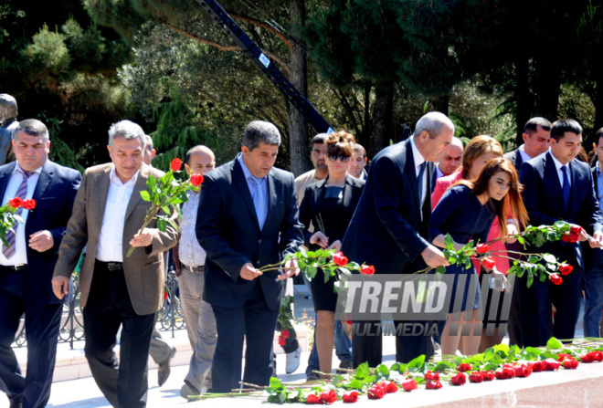 Azerbaijan's public marks 90th birthday of National Leader Heydar Aliyev. Baku, Azerbaijan, May 10, 2013 