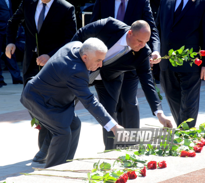 Azerbaijan's public marks 90th birthday of National Leader Heydar Aliyev. Baku, Azerbaijan, May 10, 2013 