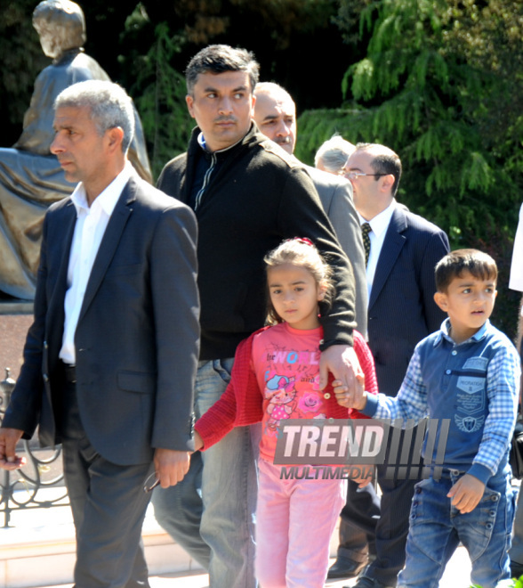 Azerbaijan's public marks 90th birthday of National Leader Heydar Aliyev. Baku, Azerbaijan, May 10, 2013 