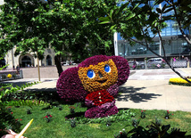 Flower festival in Baku. Baku, Azerbaijan, May 10, 2013