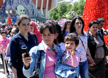 Flower festival in Baku. Baku, Azerbaijan, May 10, 2013