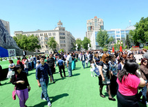 Flower festival in Baku. Baku, Azerbaijan, May 10, 2013